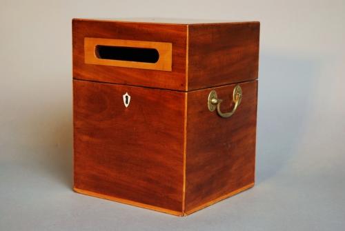 18th century mahogany post box
