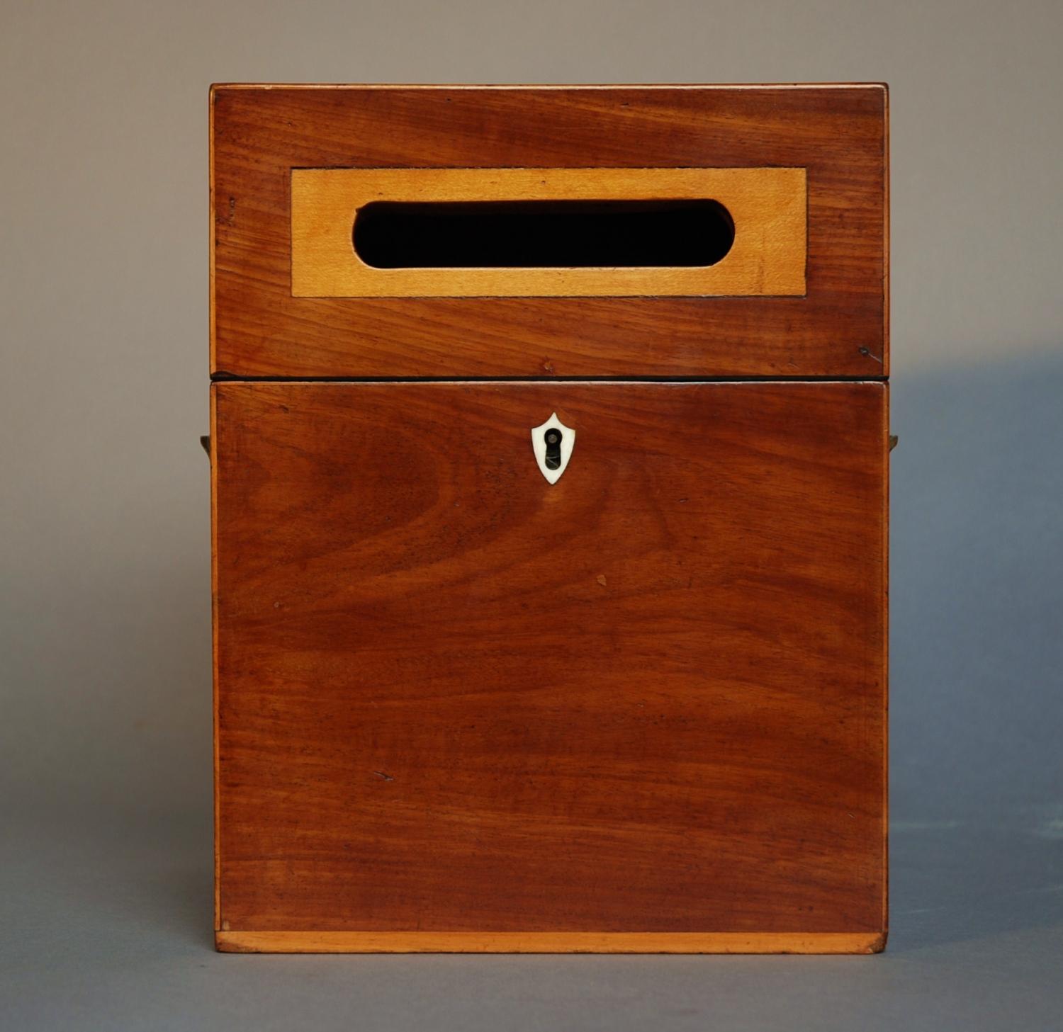 18thc mahogany post box