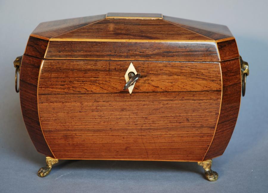 19thc bombe shaped tea caddy