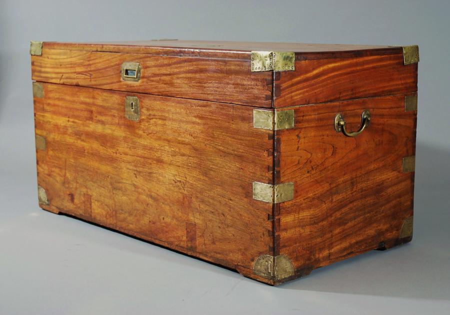Military camphor wood travelling trunk