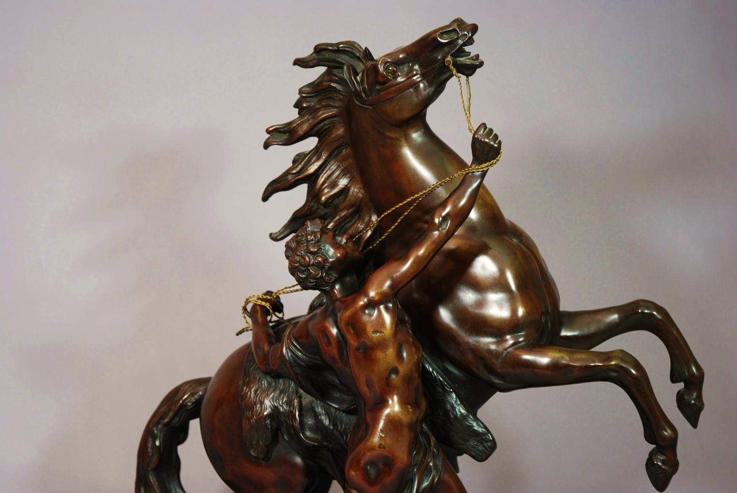 Bronze Marly horse & trainer