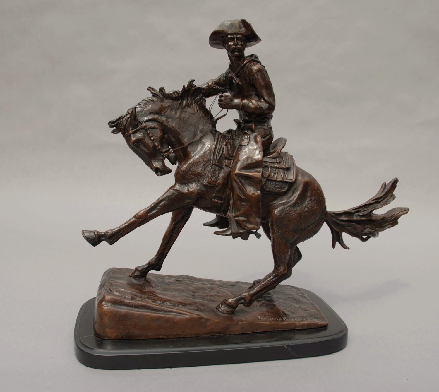 Bronze 'The Cowboy' after Frederic Remington
