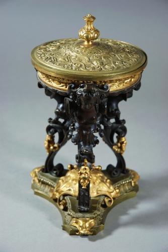 19thc French bronze & ormolu perfume burner