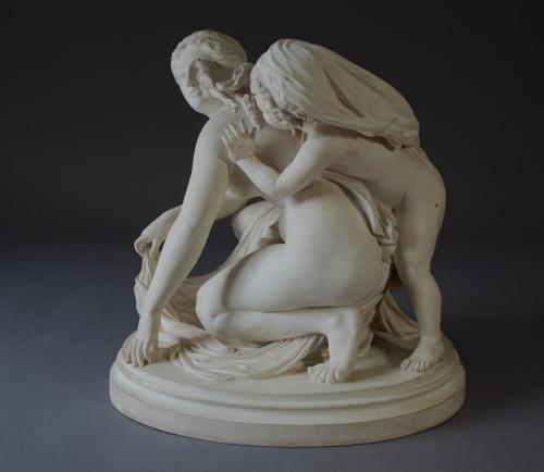 19thc large Parian figure