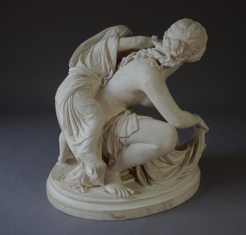 19thc large Parian figure