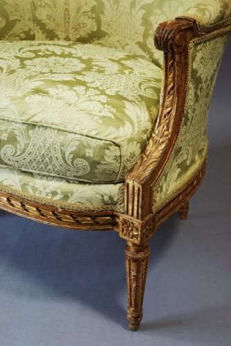19thc French gilt & carved wood armchair