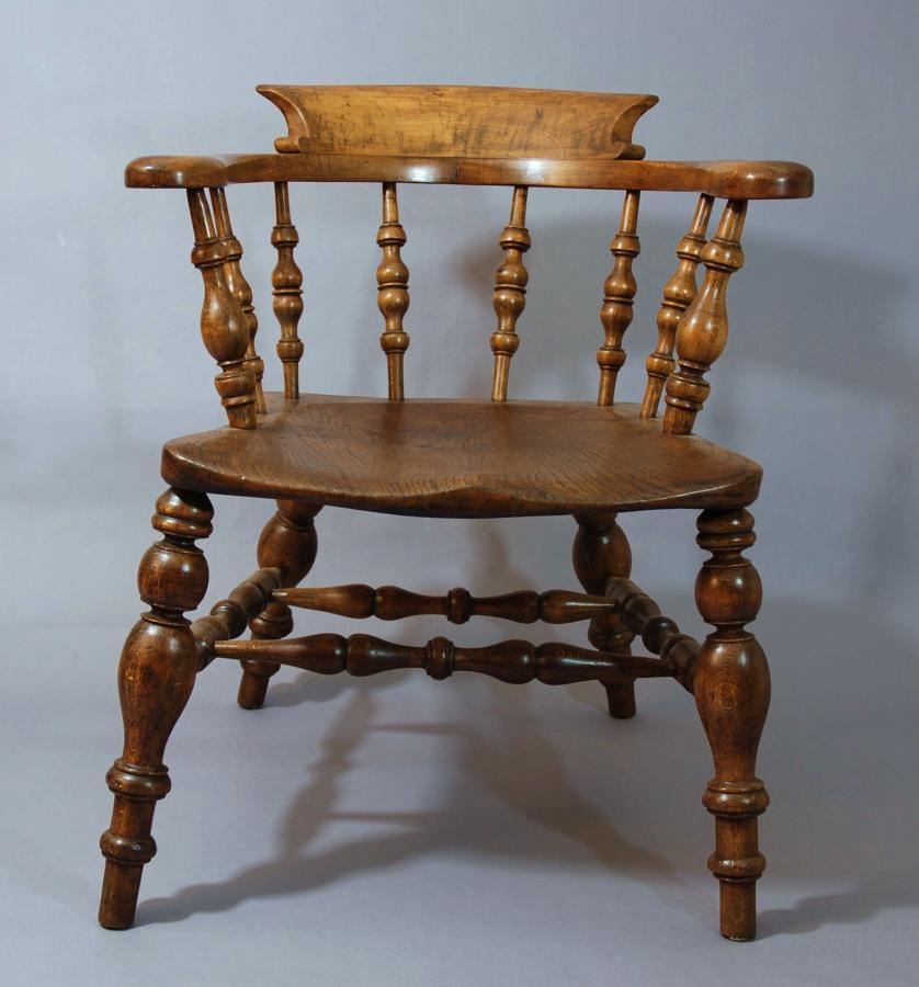 19thc Smokers Bow Windsor chair