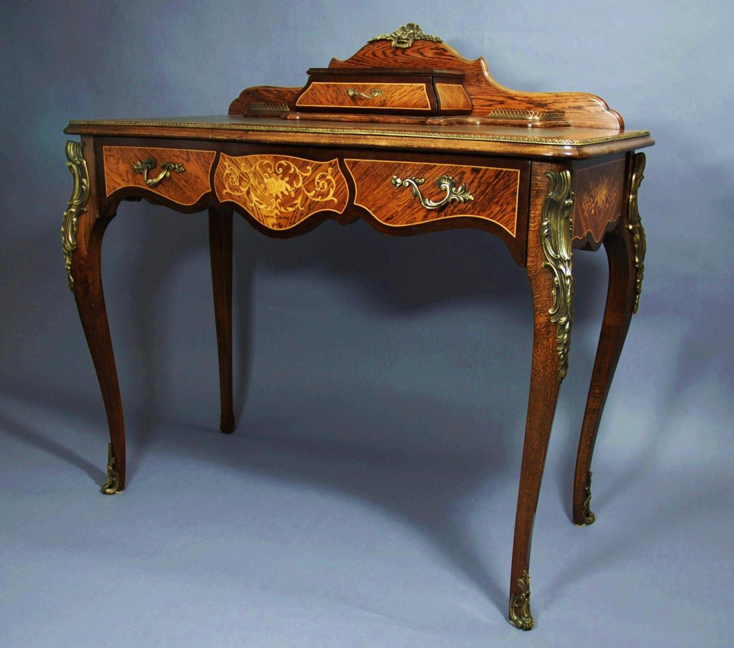 Early 20thc French Kingwood writing table