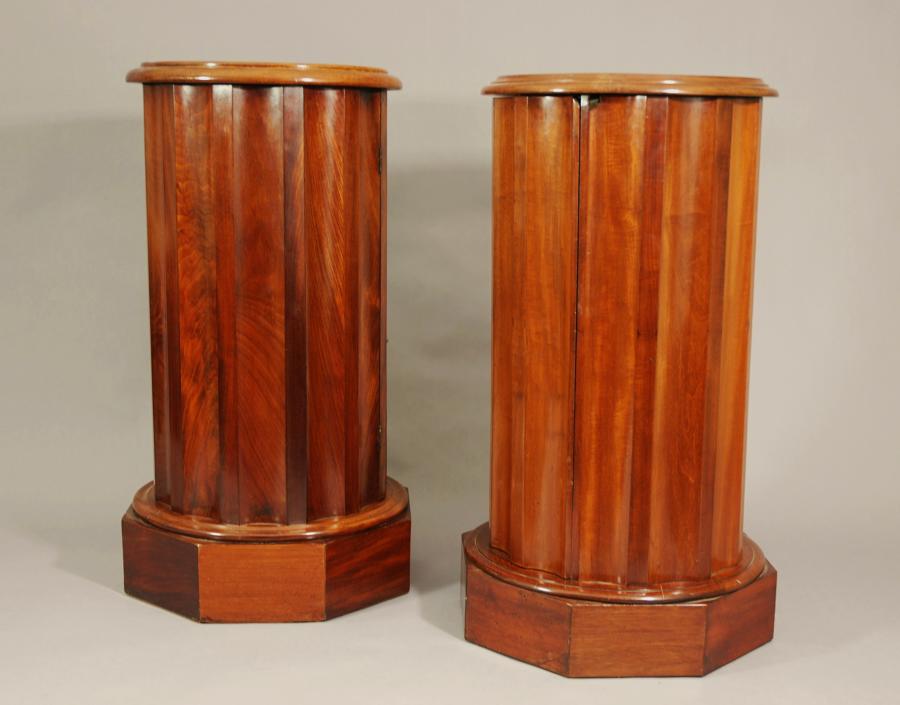 Mahogany cylindrical pot cupboards
