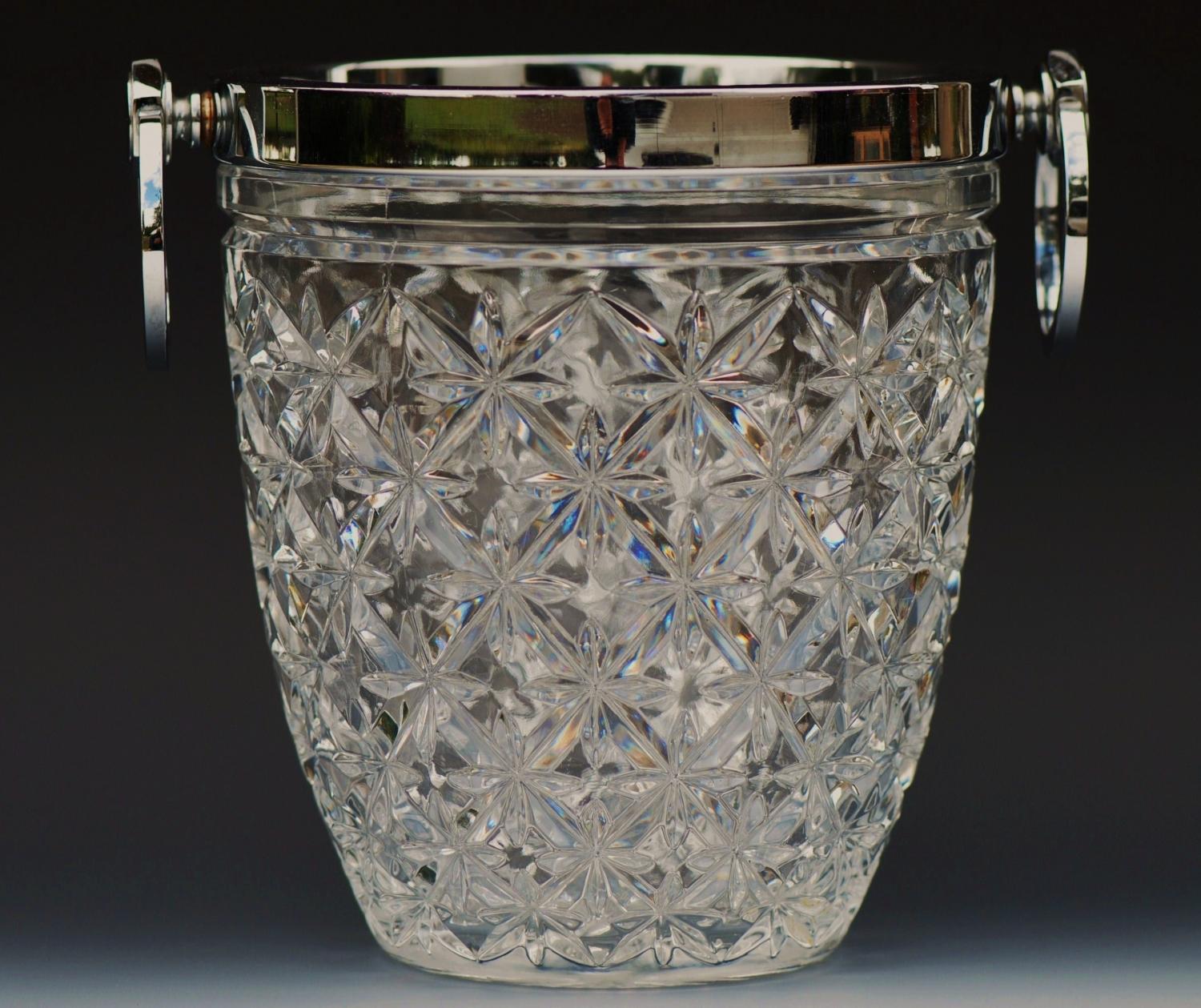 Moulded glass ice bucket