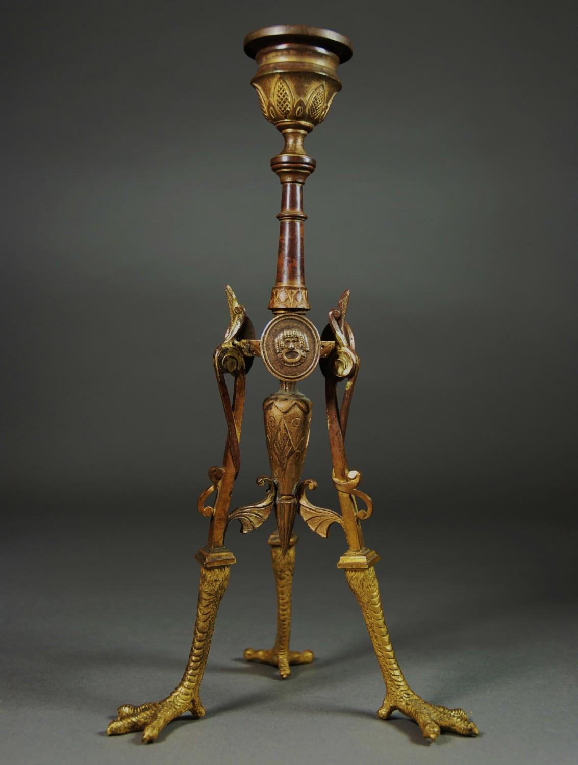Pair of candlesticks in an Egyptian style