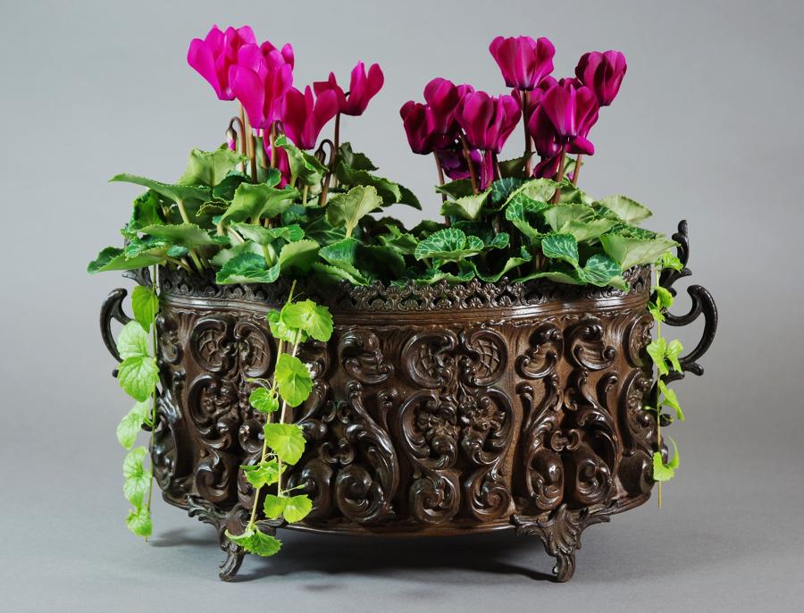 French metal jardiniere in the Rococo style
