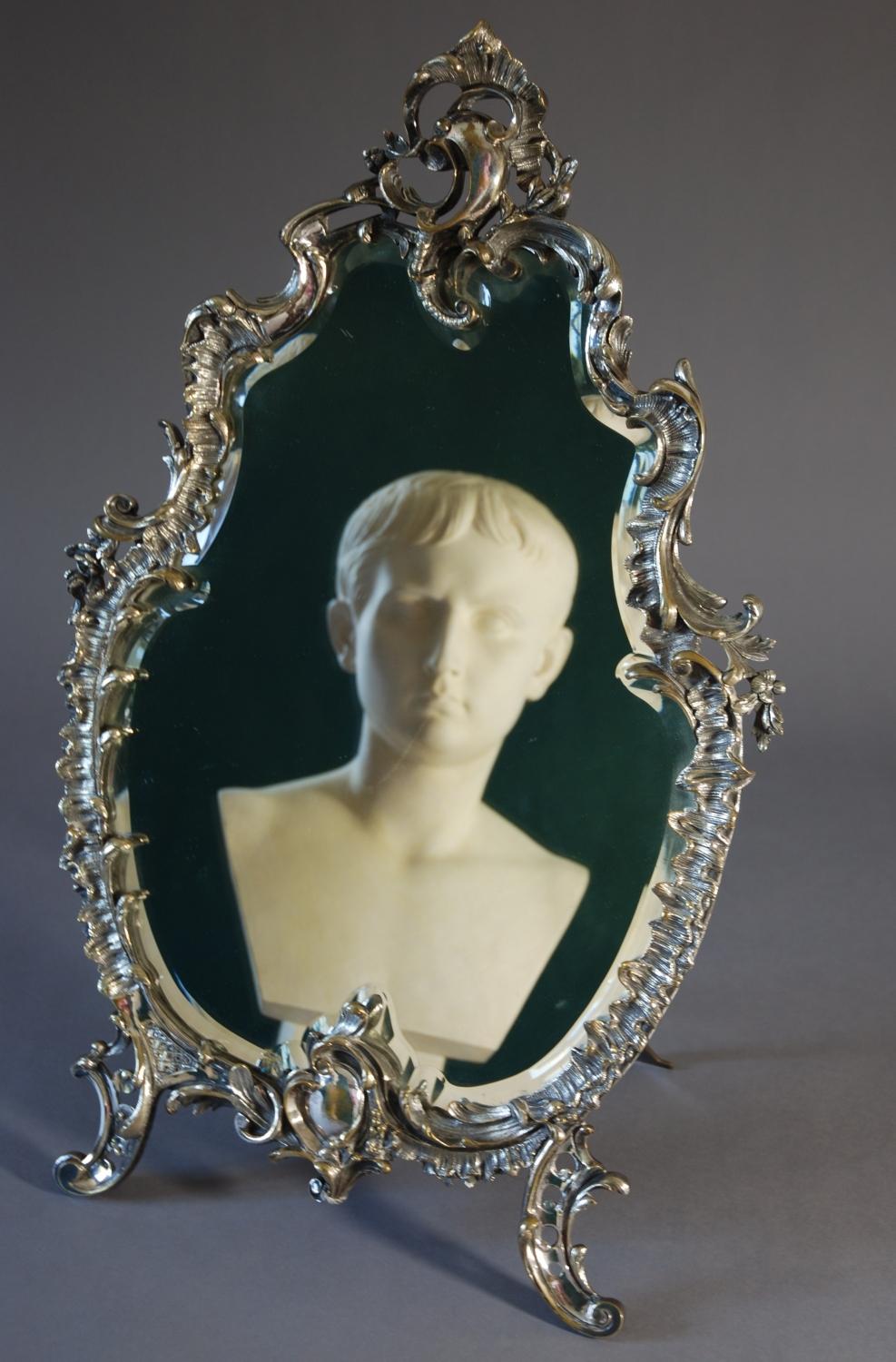 Fine quality silvered Rococo style mirror