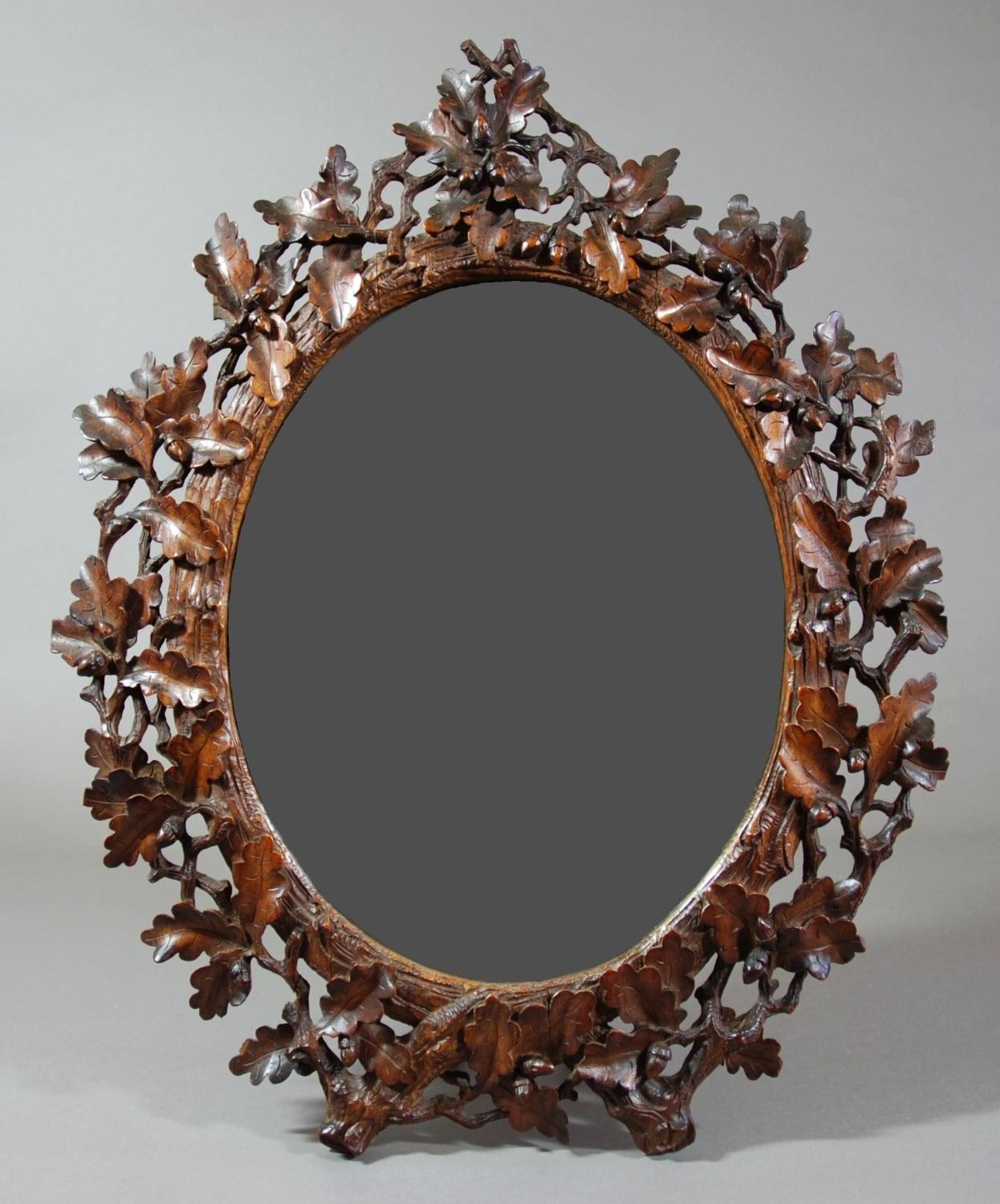 Late 19thc Black Forest mirror
