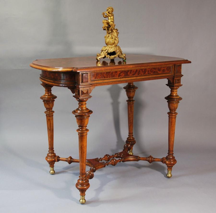 19th century French walnut centre table