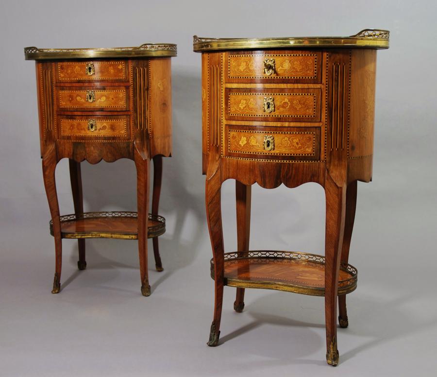 Pair of table en chiffoniere