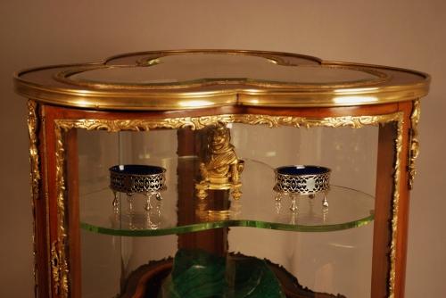 19thc French trefoil shaped vitrine table