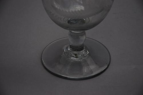 Victorian engraved glass celery vase