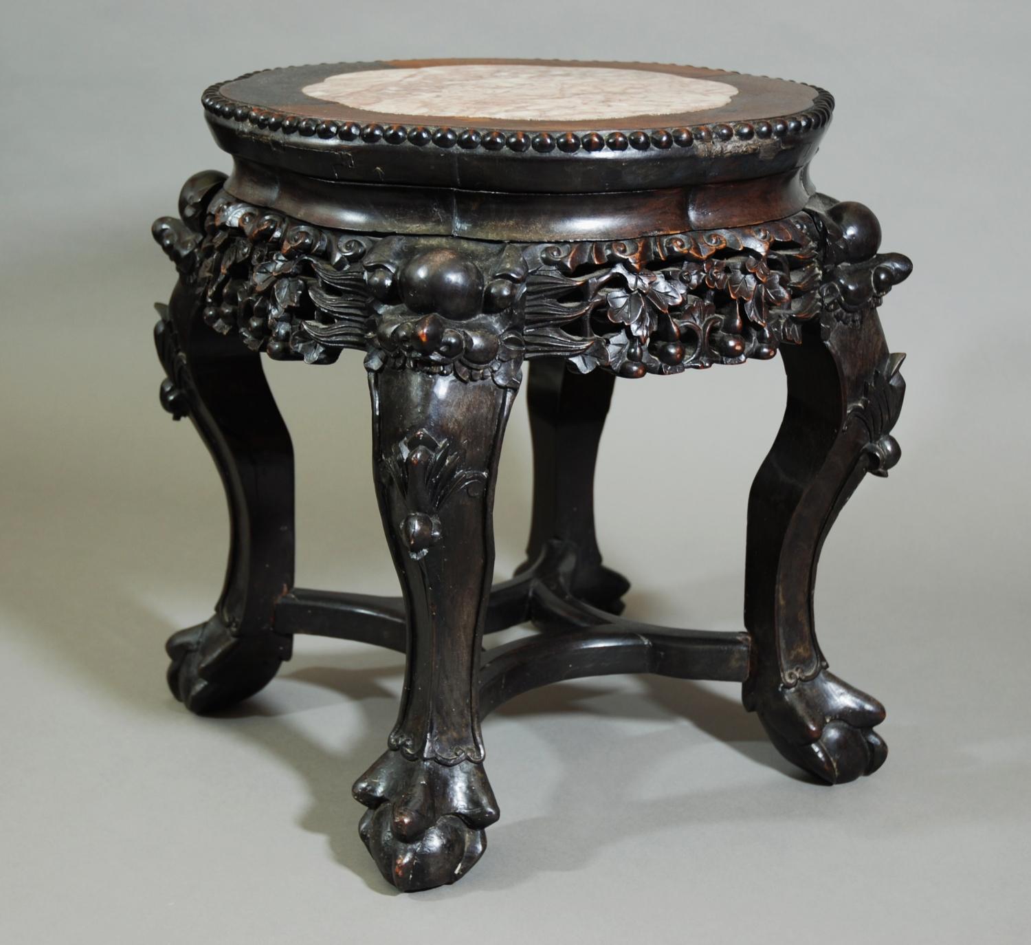 Late 19thc Chinese pot stand