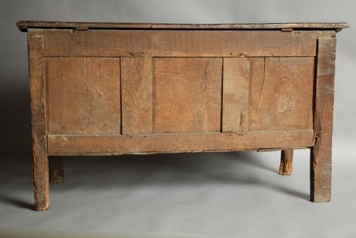 Late 17th century carved oak coffer