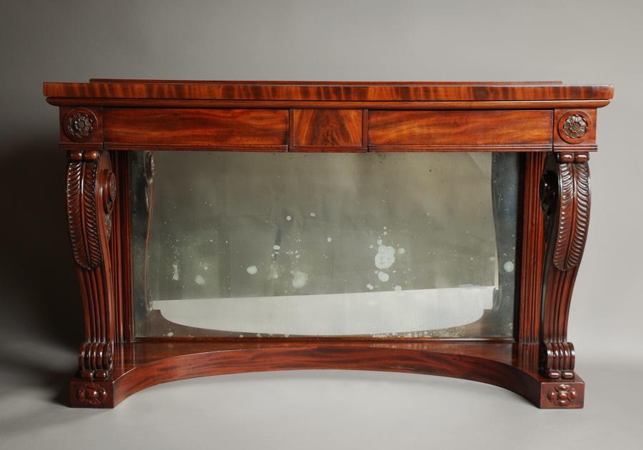Early 19thc mahogany console table 
