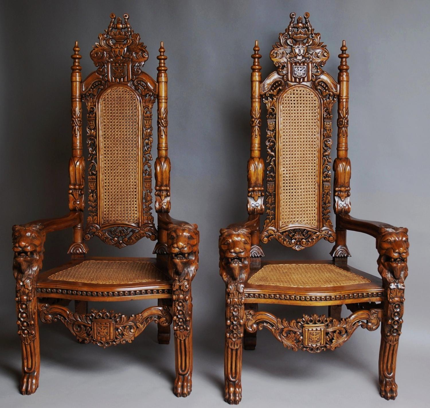 Pair of large Ceremonial chairs