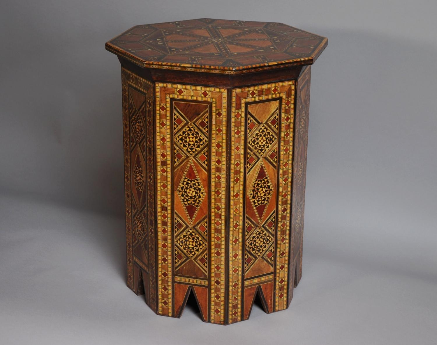 Eastern octagonal inlaid occasional table