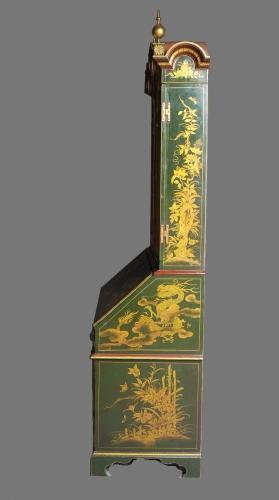 Chinoiserie lacquered bureau bookcase