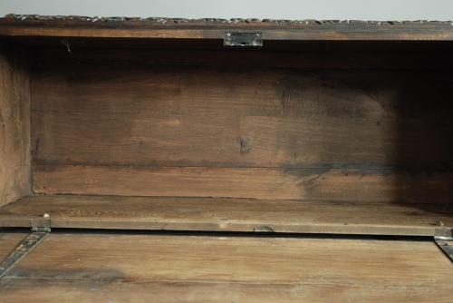 Late 19th century profusely carved oak chest
