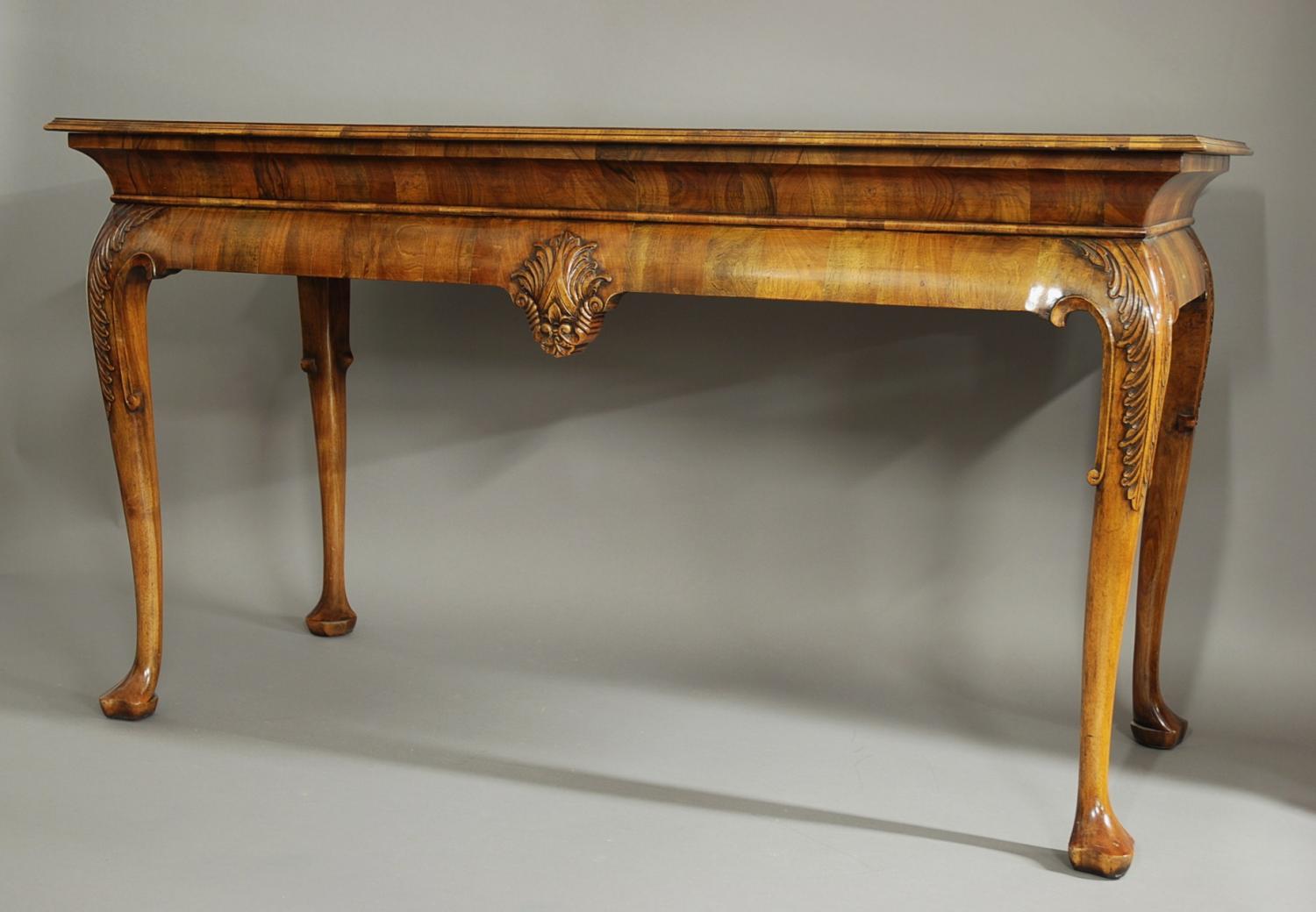 Queen Anne style walnut side table