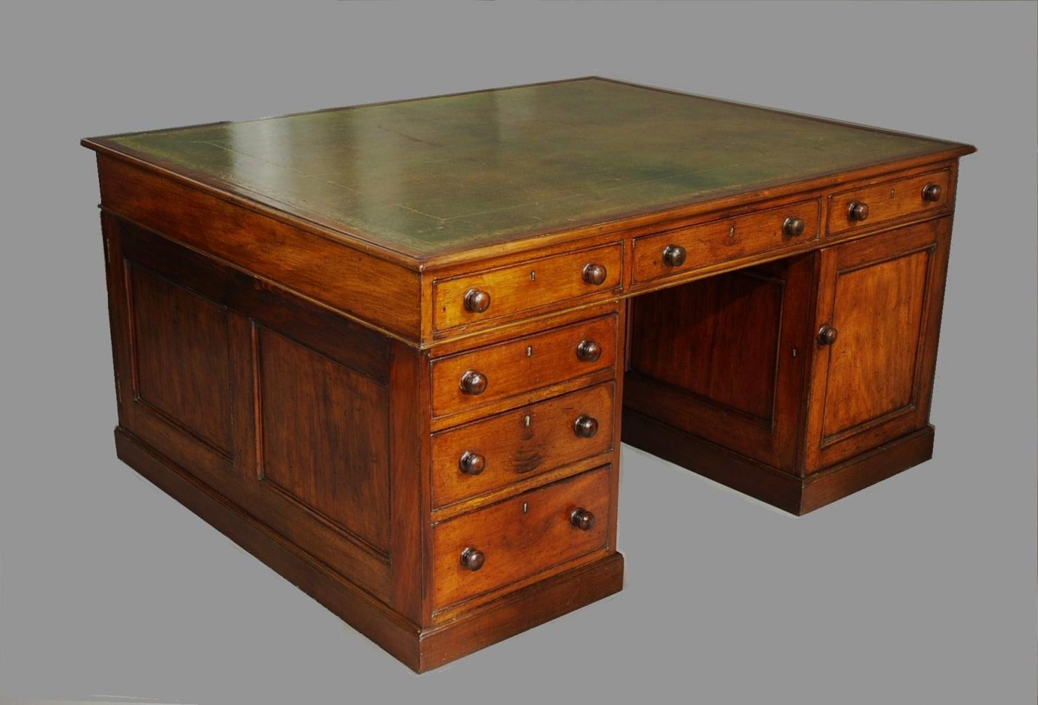 Early 19th century mahogany partners desk
