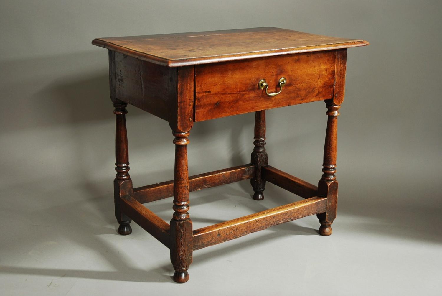 18th century cherry wood joined side table