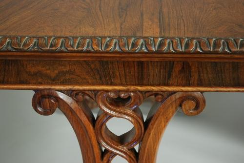 19thc rosewood writing table of fine quality