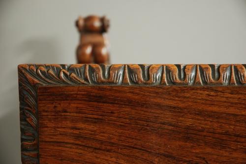 19thc rosewood writing table of fine quality