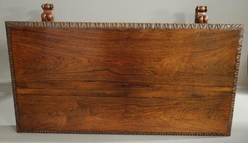 19thc rosewood writing table of fine quality