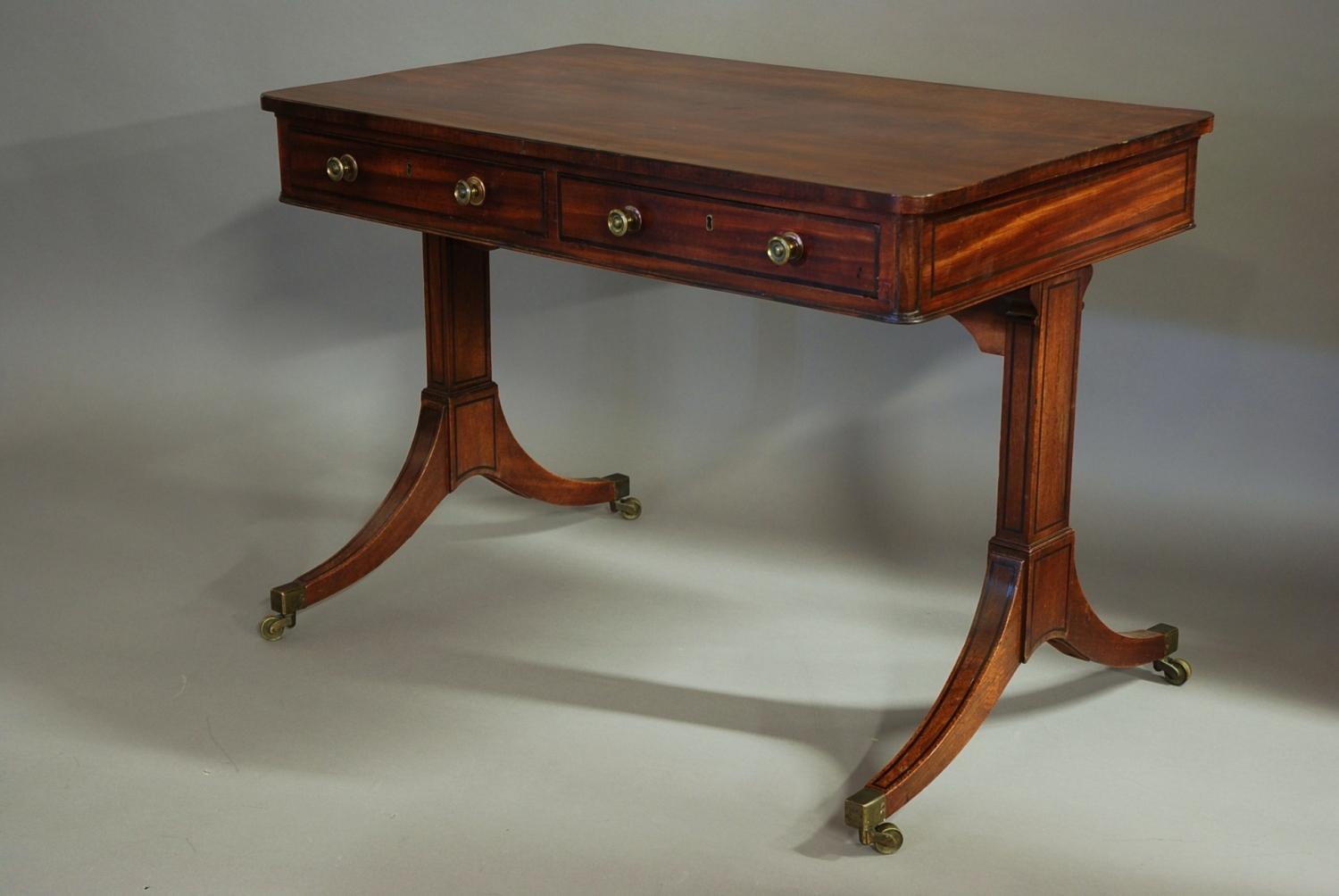 19th century mahogany writing table