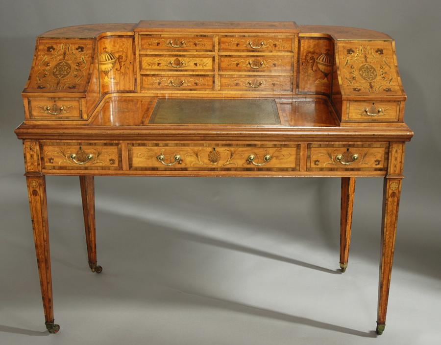 Superb quality satinwood Carlton House Desk