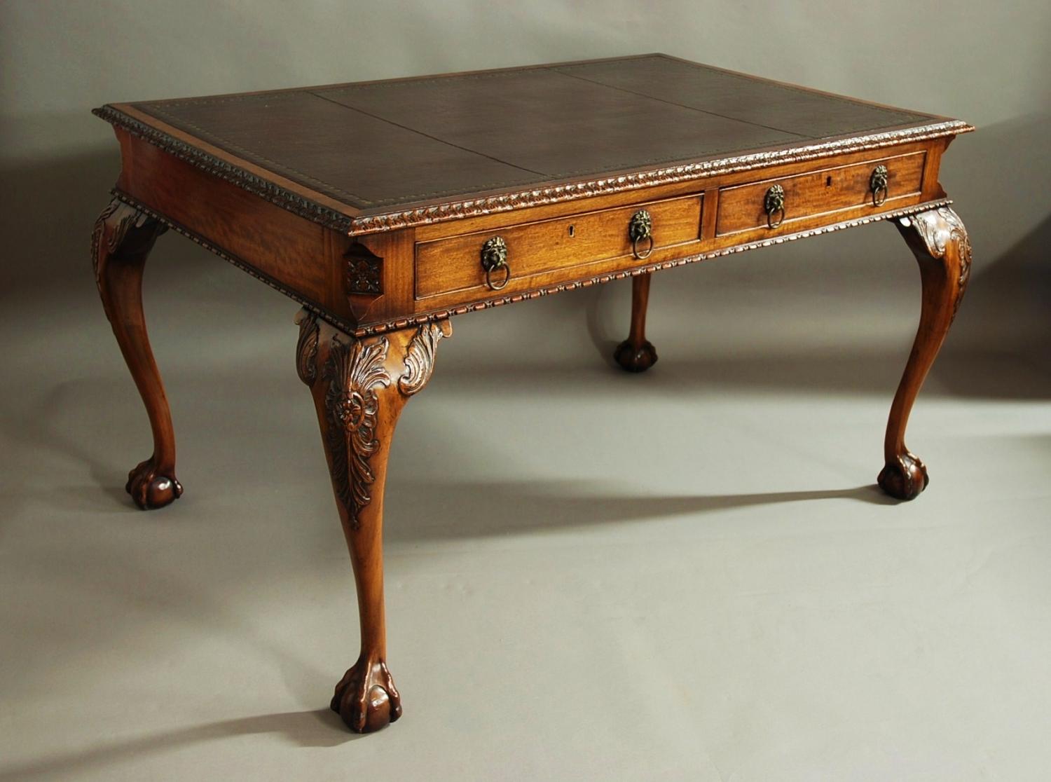 Fine quality Chippendale style writing table