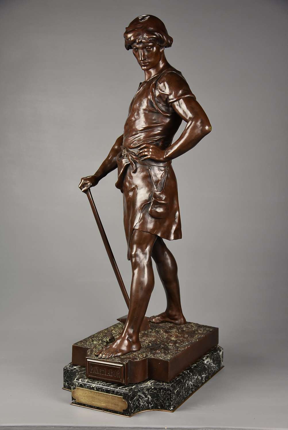 Large & superb quality 19thc bronze 'Pax et Labor'