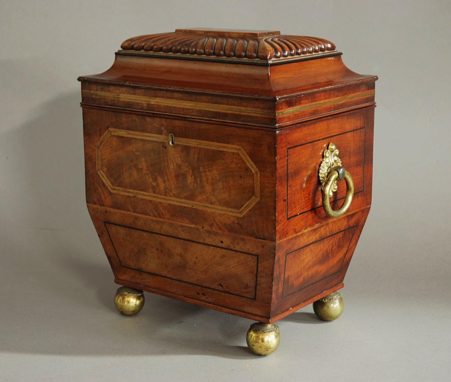 Superb Regency sarcophagus stationary box