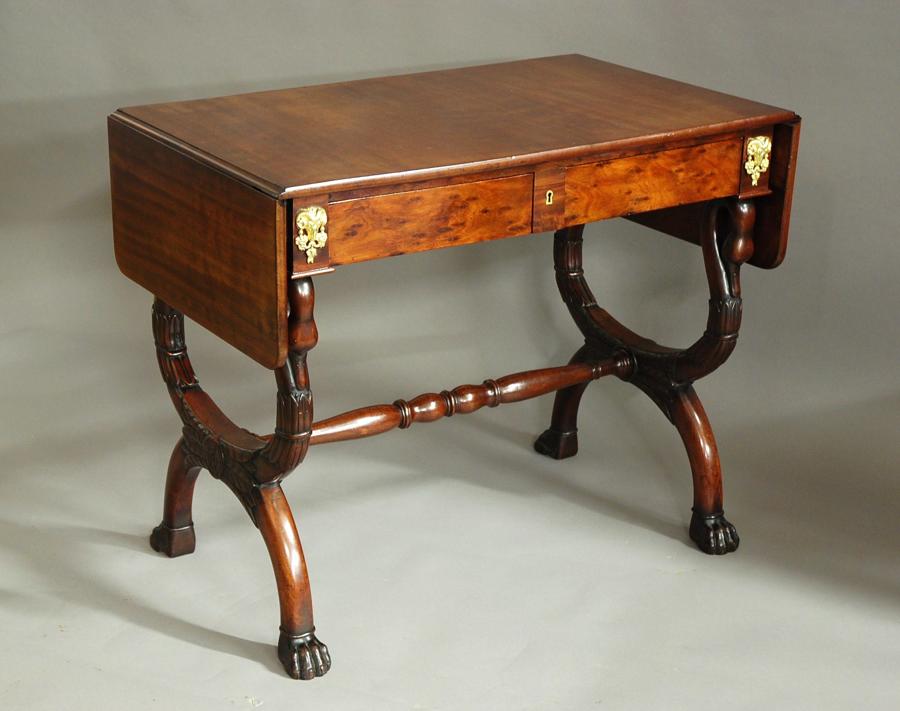 Early 19thc French Empire mahogany sofa table