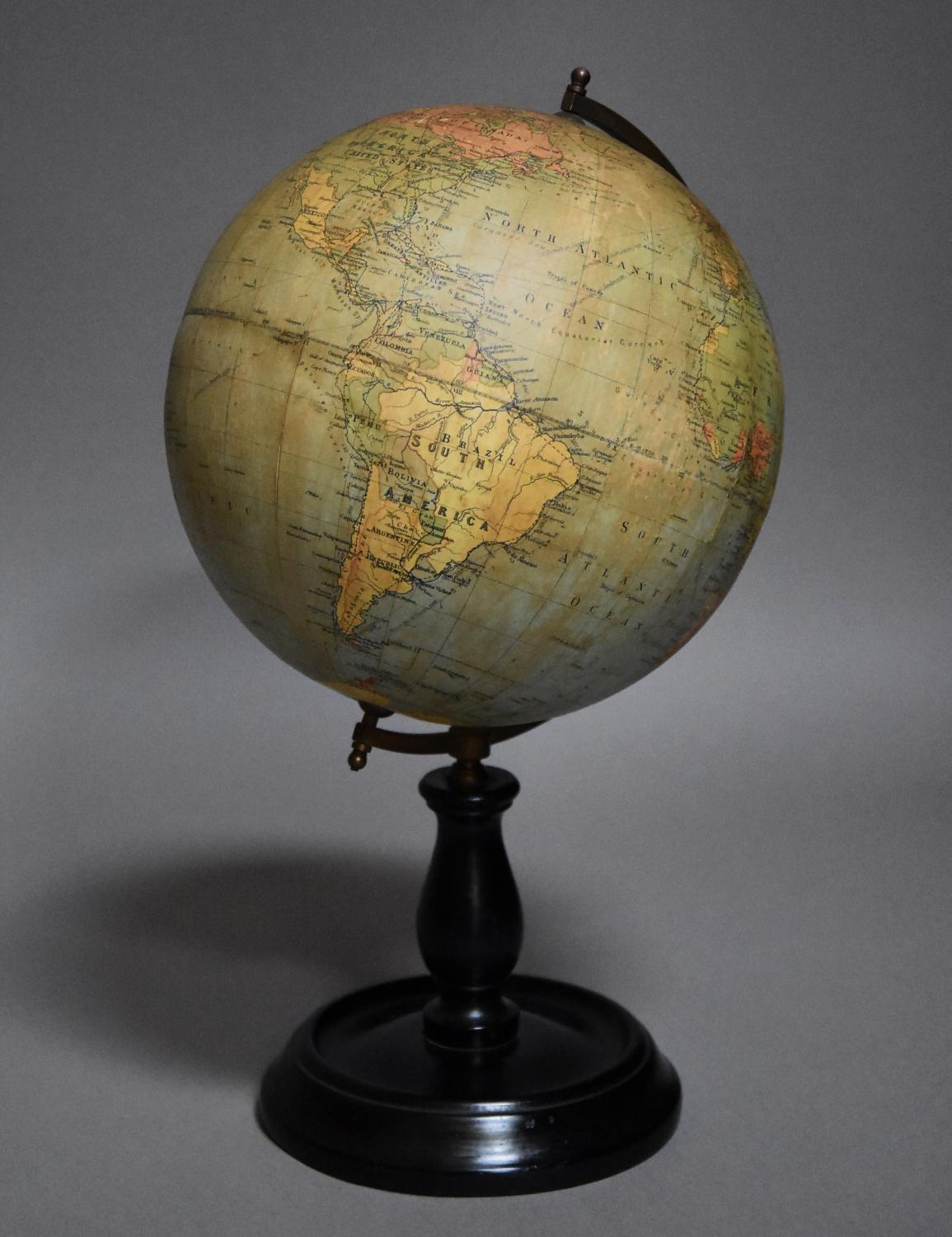 Early 20thc Philips terrestrial table globe