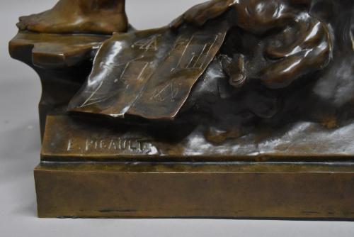 Superb large bronze 'Le Genie du Travail'