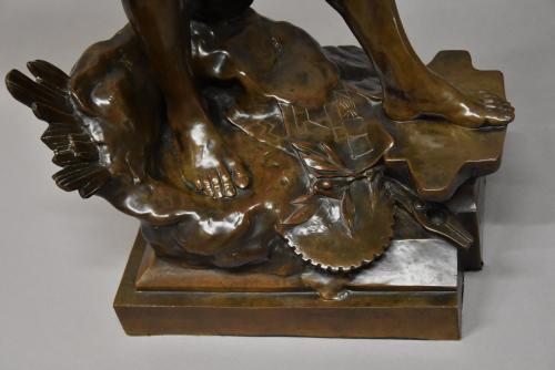 Superb large bronze 'Le Genie du Travail'