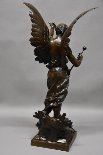 Superb large bronze 'Le Genie du Travail'