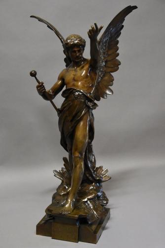 Superb large bronze 'Le Genie du Travail'