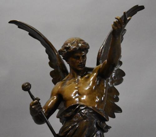 Superb large bronze 'Le Genie du Travail'