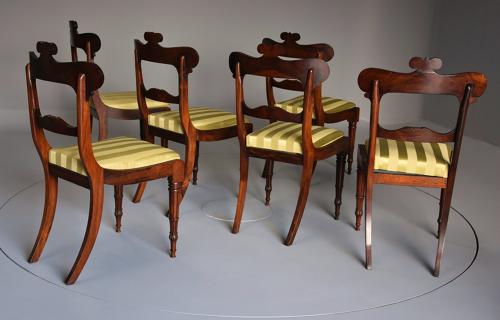 Fine quality set of six Regency rosewood dining chairs