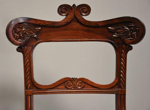Fine quality set of six Regency rosewood dining chairs