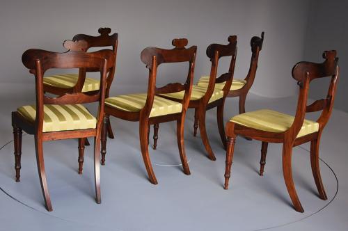 Fine quality set of six Regency rosewood dining chairs